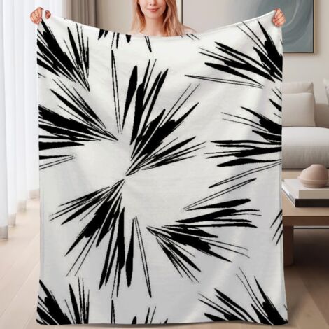 Couverture de lit en polaire, jeté doux et chaud pour le printemps, légère et luxueuse en microfibre de polyester, décoration intérieure, cadeau pour hommes et femmes,6080 pouces (1/4)