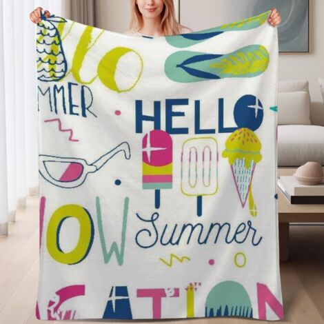 Couverture de lit en polaire chaude et douce en microfibre, légère, jeté de printemps,6080 pouces (1/4)