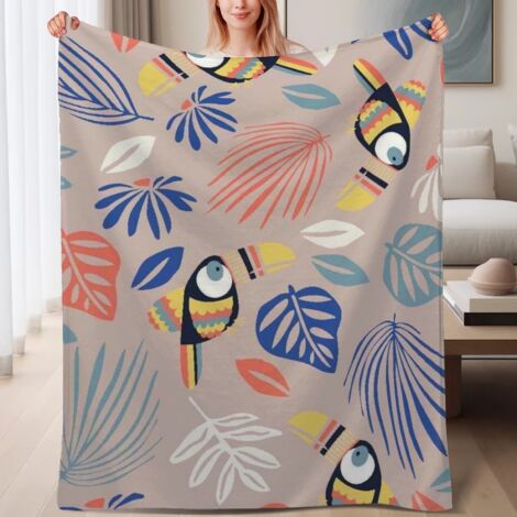 Couverture de lit en polaire, jeté doux et chaud de printemps, légère et luxueuse en microfibre de polyester, décoration intérieure cosy et élégante, excellent cadeau pour lui elle,6080 pouces (1/4)