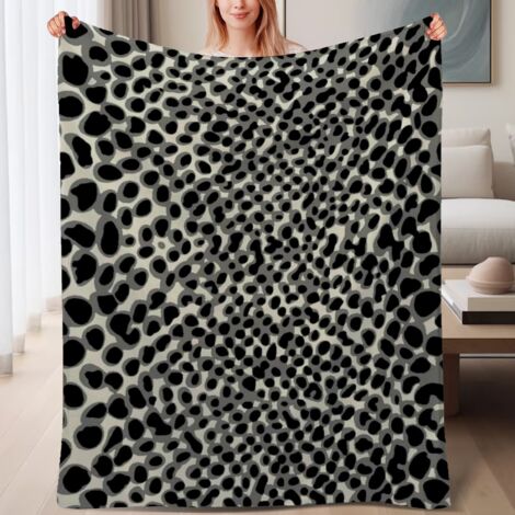 Couverture de lit en polaire, jeté doux et chaud pour le printemps, légère et luxueuse en microfibre de polyester, décoration intérieure cosy et élégante, cadeau attentionné pour hommes femmes,6080 po (1/4)