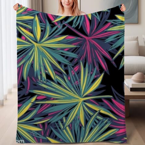 Couverture de lit en polaire, jeté doux et chaud idéal pour le printemps, légère et luxueuse en microfibre de polyester, décoration intérieure cosy, cadeau parfait pour tout le monde,6080 pouces (1/4)