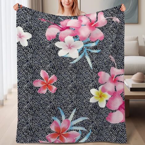 Couverture de lit en polaire, jeté doux et chaud pour le printemps, légère et luxueuse en microfibre de polyester, décoration intérieure cosy, ajout parfait à la décoration intérieure, excellent cadea (1/4)