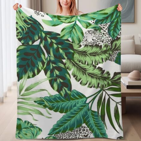 Couverture de lit en polaire, jeté doux et chaud pour le printemps, légère et luxueuse en microfibre de polyester, décoration intérieure cosy et élégante, cadeau idéal pour hommes et femmes,6080 pouce (1/4)