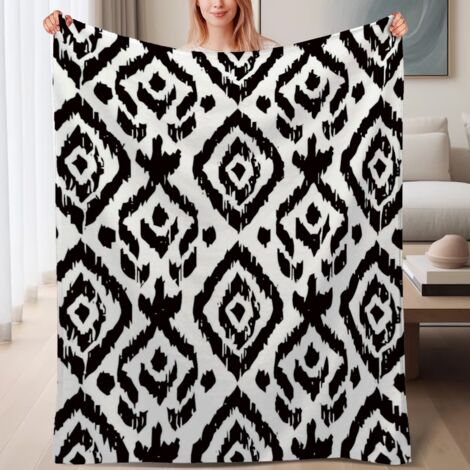 Couverture de lit en polaire, jeté doux et chaud idéal pour le printemps, légère et luxueuse en microfibre de polyester, décoration intérieure cosy et élégante, ajout parfait à la décoration, cadeau a (1/4)