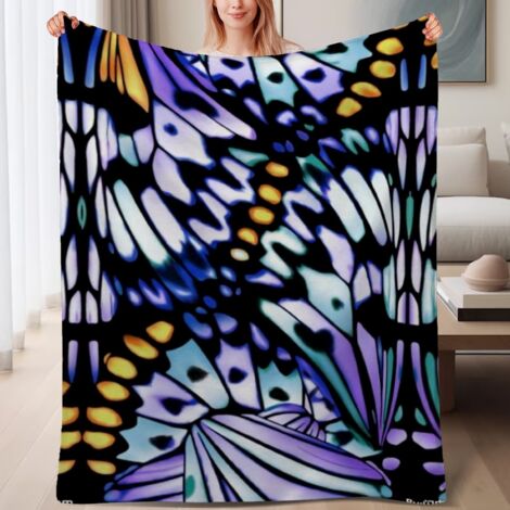 Couverture de lit en polaire, jeté doux et chaud idéal pour le printemps, légère et luxueuse en microfibre de polyester, décoration intérieure cosy et élégante, ajout parfait à la décoration, cadeau p (1/4)