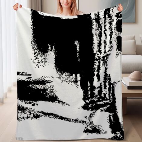 Couverture de lit en polaire, jeté doux et chaud de printemps, légère et luxueuse en microfibre de polyester, décoration intérieure cosy et élégante, excellent cadeau pour hommes femmes,6080 pouces (1/4)