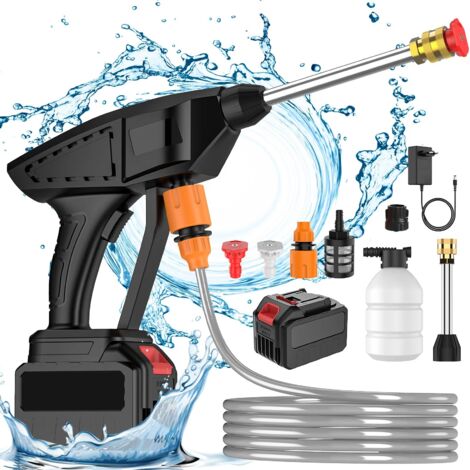 Nettoyeur haute pression sans fil, buse multifonctionnelle pour nettoyage voiture et jardin (avec 1 batterie) (1/5)
