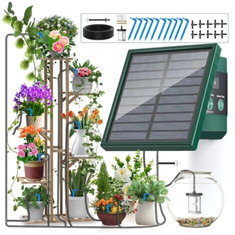 Système d'irrigation goutte-à-goutte solaire automatique, pour jardin, balcon, bricolage, tuyau d'arrosage (1/5)