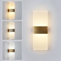 Applique Murale LED Moderne 6W Haut et Bas – 3 Températures de Couleur Réglables – Luminaire Mural pour Couloir, Chambre, Salon
