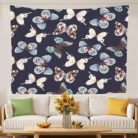Tapisserie murale rétro pour chambre à coucher, nappes pour chambre de femme ou d'adolescente 200x150cm