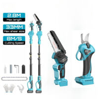Poteau télescopique sans balais 3 en 1, ciseaux à branches hautes, tronçonneuse électrique, outils de taille de jardin pour Makita, broche de batterie 18V, Sans batterie