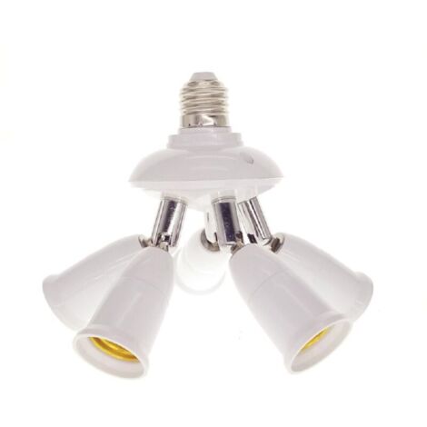 3-in-1-E27-Sockel-Splitter-Adapter, E26/E27-Standard-LED-Lampen, Lampensockel, Konverter, Kronleuchter-Fassung mit 360 Grad verstellbar auf 180° 568, 5-in-1 verstellbar (1/5)