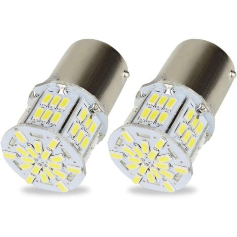 2 Stücke Lampen 1156 BA15S P21W LED Lampe 3014 54SMD Super Helles Weiß für Auto Auto Rücklicht Blinker Lampe Rückfahrscheinwerfer 12 V 6500 Karat