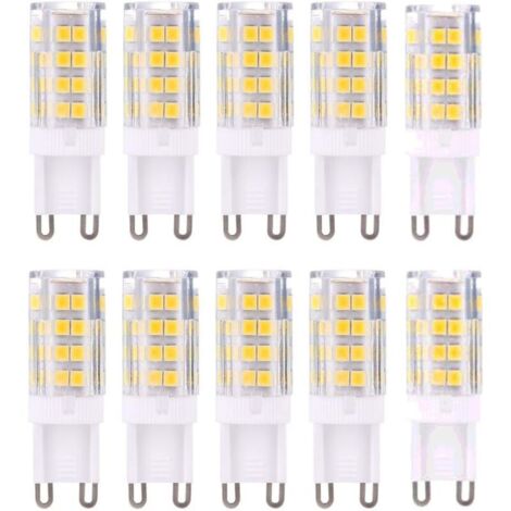 G9-LED-Lampen, warmweiß 3000 K, 5 W. Licht entspricht 40 W 420 Lumen Halogenlampen nicht dimmbar, 10er Pack