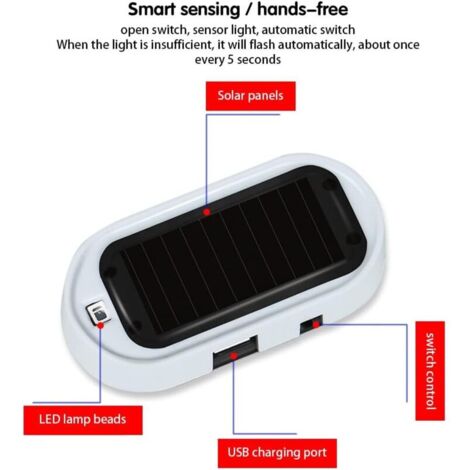Synchron Blinken LED Solar-Warn Licht für Verkeh... - Viceal Synchron Blinken LED Solar-Warn Licht für Verkeh... - Viceal