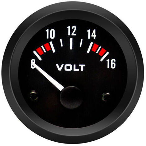 Voltmeter Voltmeter BX100007 52 mm/2 Zoll Voltmeter Gauge (8–16 V) Auto-Voltmeter-Messgerät + Gorgeri Universal 12 V Voltmeter