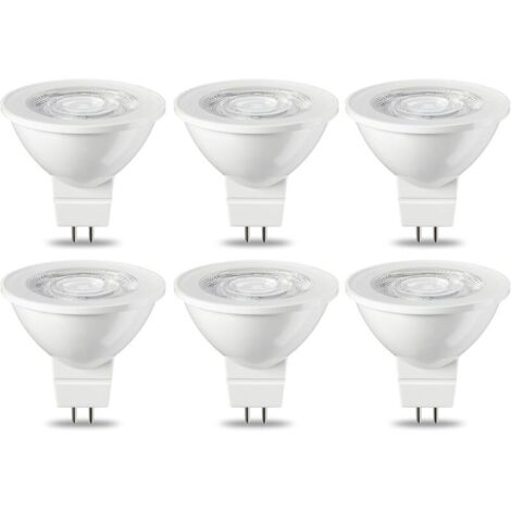 6er Pack LED Leuchtmittel GU5,3 MR16 5W warmweiß nicht dimmbar, 220V [Energieklasse G]