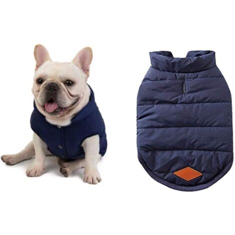 Wintermäntel für Hunde, Hundekleidung, Jacke, warmer gefütterter Wintermantel, französische Bulldogge, Mops, Hundekleidung, Weste (Größe XXL) (1/5)