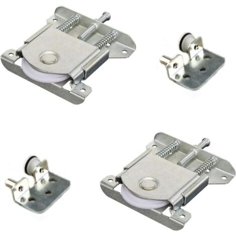 2 Stück Rollen für Schiebetüren für Schranktüren, Führungen, Kugellager, Gleitteile, Nylon-Schranktürrollen-Set für Schrank, Kleiderschrank, Schrank