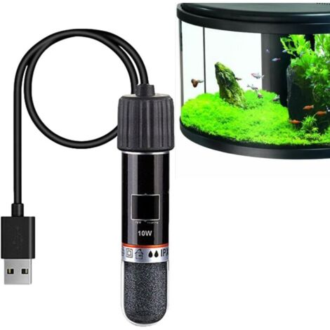 Mini-Aquarienheizung Thermostat 10W USB wiederaufladbarer Stab zum Heizen Platzsparendes Heizgerät für Aquarien und kleine Aquarien