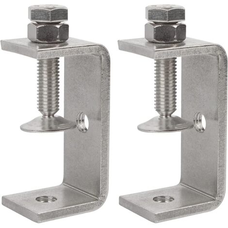 2er-Pack robuste C-Klemme aus Edelstahl 304, 65 mm breite Backenöffnung, Tiger-Klemme, Holzzwinge