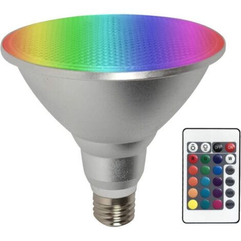 Par38 LED-Lampe, Farbwechsel, dimmbar, 30 W, E27, Fernbedienung + RGB-Farben, wasserdichte Innen-/Außenlampe für Zuhause, Halloween, Weihnachten, Party-Dekoration
