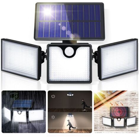 Solarleuchte für den Außenbereich, Solar-Sicherheitsleuchte, kann in Garagen und Gärten verwendet werden, 360 Grad verstellbar, IP65 wasserdichte Wandleuchte.
