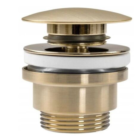 UNIVERSAL CLIC-CLAC REA BRUSH GOLD MAT WASCHBECKEN-ABLAUF (1/4)