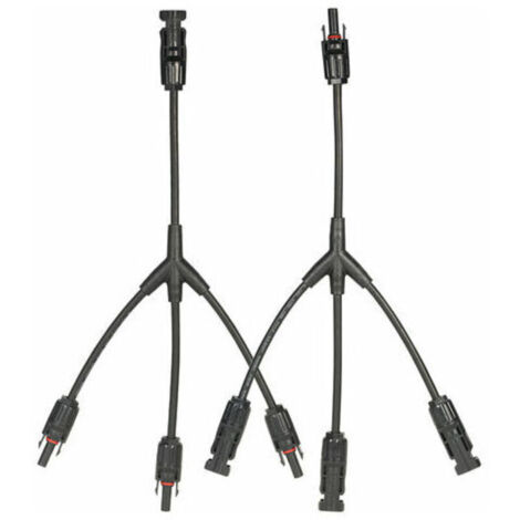 MC4 Y-Verzweigungs-Solarpanel-Kabelstecker-Adapter, 1 Paar M/FFF und F/MMM - 1 Paar M/FFF und F/MMM