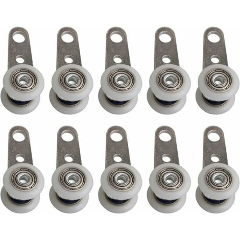 Set mit 10 Rollen für Terrassentüren oder Schiebetüren – Metall und Kunststoff – 4,5 x 1,9 cm (1/5)