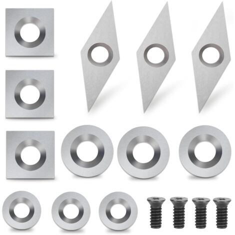 Hartmetall-Schneideinsätze, 12 Stück, Holzdrehwerkzeuge, Hartmetalleinsätze, Holzdrehmeilen