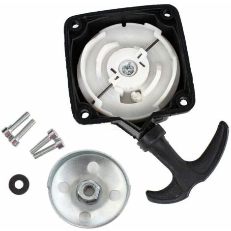 Ersandy Rückstoßstarter und Starterplatte für Freischneider, 2-Takt-Erdbohrpumpe, 30–50 cm³, 67 mm Achsabstand