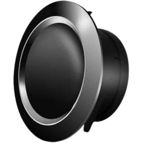 Lüftungsgitter, runde Scheibenausführung, für Küche, Bad, für Öffnungen mit 75 mm Durchmesser, schwarz