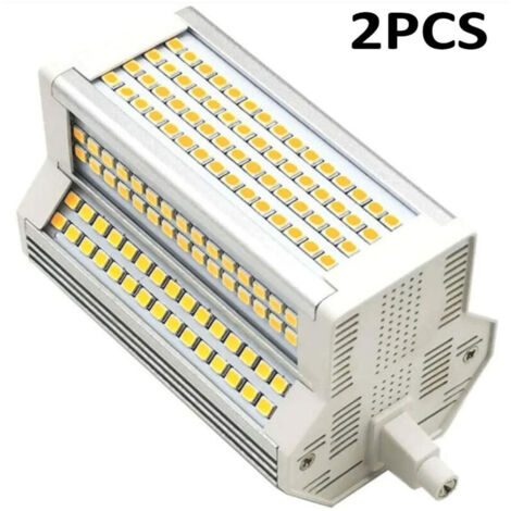 pcs R7S LED-Leuchtmittel, 50 W, warmes Licht, dimmbar, 3000 K, doppelendig, J118, J-Typ, 118 mm, 4,64 LED-Flutlicht, 5000 lm, 500 W-Äquivalent, Halogen-Straßenlaterne, 200 Grad, (3000 K)