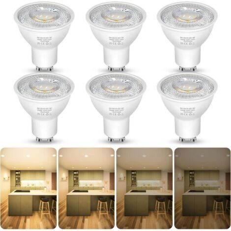 GU10 Led Dimmbar Warmweiss Lampe, 5W 430 Lumen 3000K Warmweiß Glühbirnen,50W Halogenlampe ersetzt, Abstrahlwinkel 38° Leuchtmittel, GU10 Dimmbar, Energiesparlampe,6 Stück