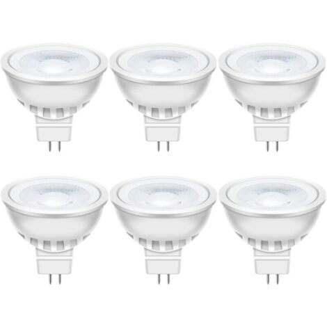 GU5.3 led warmweiß MR16 LED 5W Lampe 12V, 50 Watt ersetzt, 2700K Warmweiß 38° Abstrahlwinkel LED Spot MR16, 560Lm AC/DC 12Volt Led Leuchtmittel, Nicht dimmbar, 6 Stück