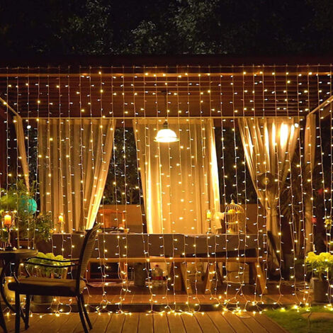 6x3m 600LED LED-Lichterkette, IP44 wasserdichte Weihnachtslichterkette mit Fernbedienung und Timer, Partydekoration für Weihnachten, Geburtstag, Hochzeit, Wohnzimmer, Warmweiß