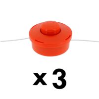 Set mit 3 Trimmerfadenaufsätzen für Freischneider und 4-in-1-Multifunktionswerkzeug