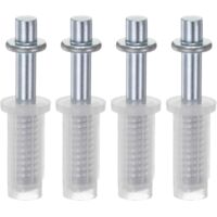 Lot de 4 pivots supérieurs à deux volets de 9,5 mm à ressort pour porte accordéon pliante