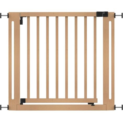 Safetots Barrière Élégante En Bois Naturel, Ouverture Extra Large De 65cm, 87cm - 95cm