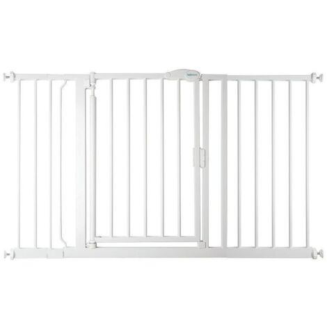 Safetots Barrière De Sécurité À Pression, Barrière D'escalier Pour Bébé 132,6cm - 139,6cm, Couleur Blanc