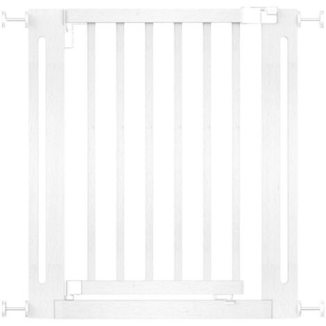 Safetots Barrière Élégante En Bois Blanc, 71cm - 79cm