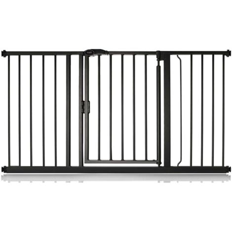 Safetots Barrière De Sécurité À Pression, Barrière D'escalier Pour Bébé 139,8cm - 146,8cm, Couleur Noir Mat