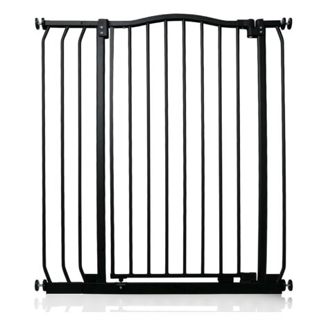 Safetots Barrière De Sécurité Supérieure Extra Haute Avec Design Courbé, 80cm - 89cm, Extra Haute De 100cm, Noir Mat (1/5)