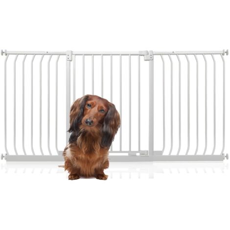 Bettacare Elite Barrière Pour Chien À Pression, Barrière Pour Animaux De Compagnie, 170cm - 179cm, Couleur Blanc Mat