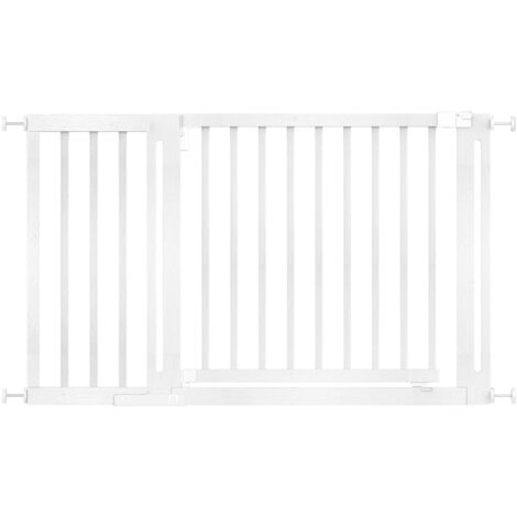 Safetots Barrière Élégante En Bois Blanc, Ouverture Extra Large De 73cm, 125cm - 133cm