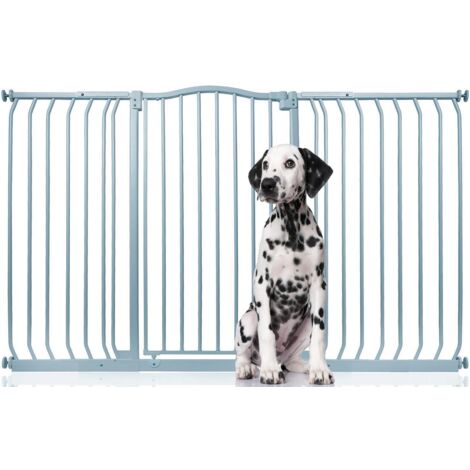 Bettacare Barrière Pour Chien À Design Courbé Extra Haute, 152cm - 161cm, Hauteur Extra Haute De 100cm, Gris Mat