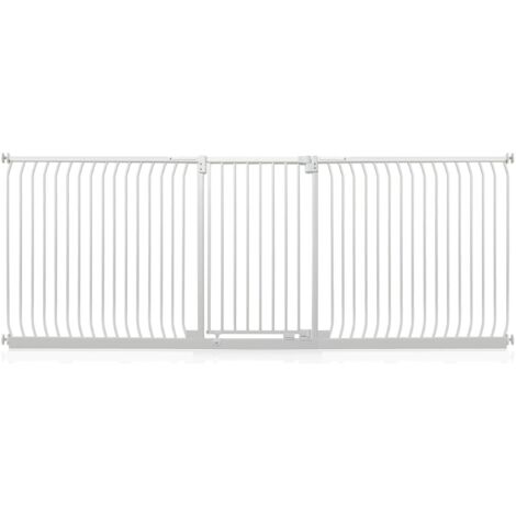 Safetots Barrière De Sécurité Extra Haute Elite, 271cm - 280cm, Hauteur Extra Haute De 96.8cm, Couleur Blanc Mat (1/5)