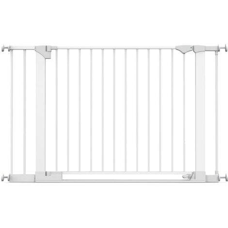 Safetots Barrière De Sécurité Avec Barre De Seuil Extra Basse, Ouverture Extra Large De 81cm, 117cm - 124cm, Blanc