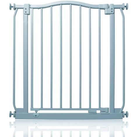 Safetots Barrière De Sécurité Supérieure Avec Design Courbé, Barrière De Sécurité À Pression, 71cm - 80cm, Gris Mat